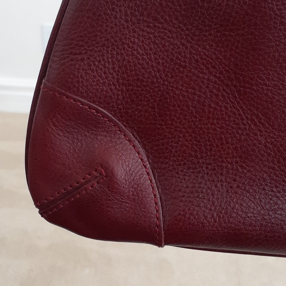 LATICO Red Leather Clutch Purse w/handle - Picture 7 of 7